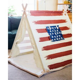 Pacific Play Tents 60200 Americana A-Frame Play Tent, Play House - 42" x 45" x 35",Multi