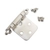 SDTC Tech 4-Pack Overlay Cabinet Door Hinges Nickel Plated Self-Closing