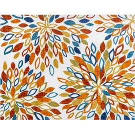 Gertmenian Textured High Low Indoor Outdoor Area Rug, Fade & UV Resistant, Multicolor Rainbow Modern Floral, 6x9 Medium, 35461