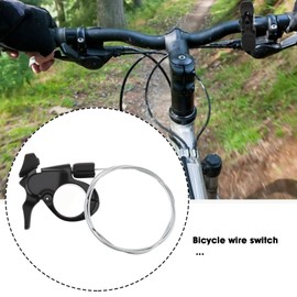 Briny River Bicycle Front Fork Lock Lever with Cable Aluminum Alloy Inner Diameter 22.2mm Compatible with ROCKSHOX