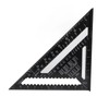 Triangle Ruler Black Right Angle Ruler Inch Metric Aluminum Alloy