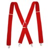 Heavy Duty Suspenders for Men – Adjustable 2-Inch Elastic X-Back