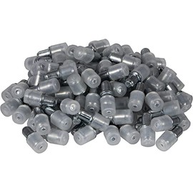 Gedotec Glass Shelf Support Strong | Drilling Diameter 5 mm | Shelf Support for Glass Shelves | Shelf Bracket for Inserting | Shelf Brackets Galvanised Steel | Pack of 40 - Shelf Pins for Glass