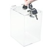 SESHIS Clear Money Box with Lock, Donation Box, Keys, 500