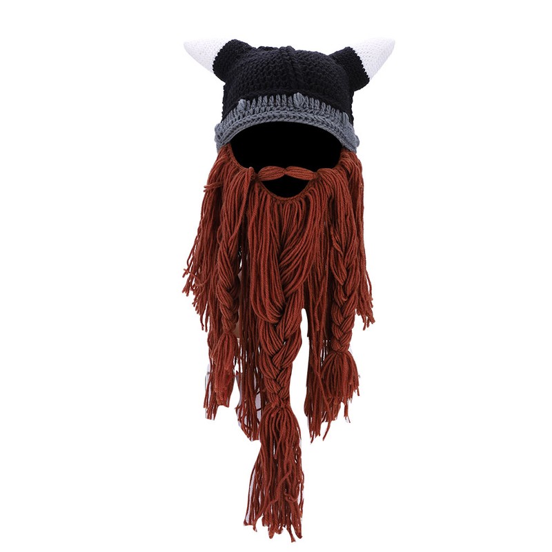 Winter Warm Pirate Horn Style Knitted Crochet Slouch Baggy Beret