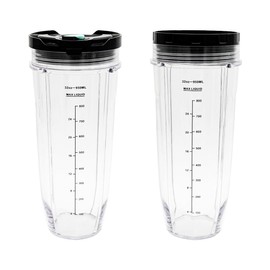 2 pcs 32ozCup with sealing lids and steam-release button Lid,Compatible with Ninja BN400, BN401,CL401A, CL405CO, CO351B, SS100,SS150,SS151,SS300,SS400,SS401,BN750,BN751,BN800, BN801, BN801C, DB751A