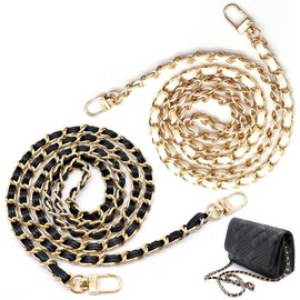 JJQHYC Pack of 2 Bag Chain Metal Chain Carry Strap 120 cm Chain Strap Replacement Shoulder Strap for Women Handbags Purse