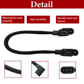 QEWTYI XT150 Battery Cable Braided Power Wire 20 Inches Compatible with Delta 2, Delta 3 Plus, Delta 3 1500, Delta Max, Wave 2 and Wave 3 Not Compatible with Delta Pro, Pro 3, Ultra, 3 Max