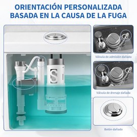 Sapo para Wc,Kit de Reparación de Inodoro,Válvulas de Descarga de Repuesto