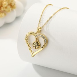 Lydow Basketball Necklace Gifts for Teen Girls, Stuff Accessories Jewelry Players Team Sport Ornament Coach Birthday Christmas Decor Gear Things Women 8-12 12-14 Her Gold