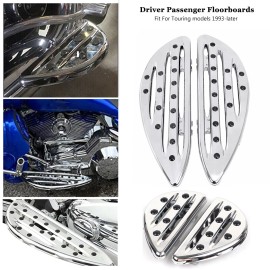 Unbranded Chrome Front + Rear Floorboard Foot Board Pegs For Harley Electra Glide 1993-Up