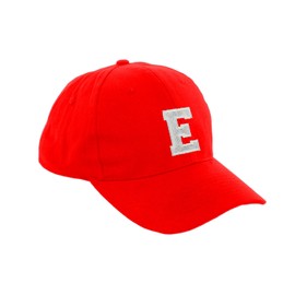 morefaz Unisex Boys Girls Baseball Cap Red Hat Children's Cap Alphabet A-Z TM, E