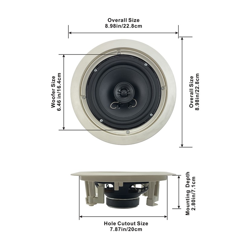 Acoustic Audio by Goldwood Acoustic Audio HTI-6C in Ceiling 6.5"