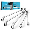 DURATECH Extra Long Flex-Head Ratcheting Wrench Set, Double Box End