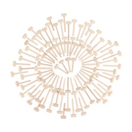 100pcs Mini Wooden Hammers for Chocolate Portable Breakable Heart Hammer Small Wooden Mallet for Kids