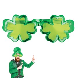 Lizzy 1 x Giant Novelty Irish Glasses 28cm | St. Patrick's Day Irish unisex fancy dress outfit wearing fun and festive accessory symbol of Ireland