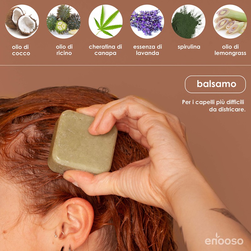 Enooso Solid Shampoo Bar Organic and Natural - 100% Handmade