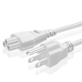 TNP Universal Power Cord (6 Feet) - IEC320 C5 to NEMA 5-15P 3-Prong Power Extension Cable Wire Connector Socket Plug Jack for Laptop Notebook AC Power Supply Adapter Charger Wall Outlet