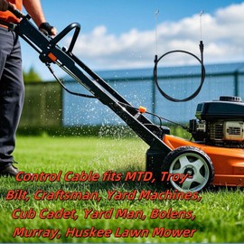 2 PK 746-04661A/946-04661A Control Cable for 21 Inch Self-Propelled Gas Push Mower - Compatible with Troy Bilt TB110, TB230, Craftsman, MTD Yard Machine - Throttle Cable Replacement for Lawn Mowers