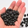 NCB 100pcs 10mm Black Volcanic Lava Beads Natural Semi Precious