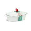 MINI CERAMIC BAKER -8.5 DIAMETER OVAL, WHITE, CARDINAL
