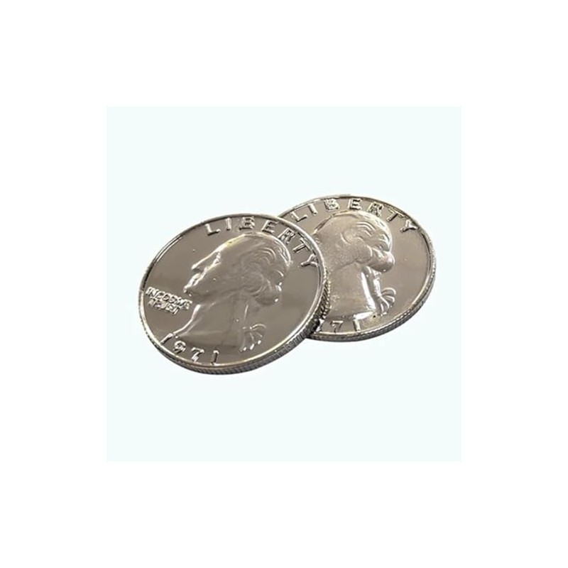 SUMAG 1 Pc Double Sided Quarter Dollar (Heads) Magic Tricks