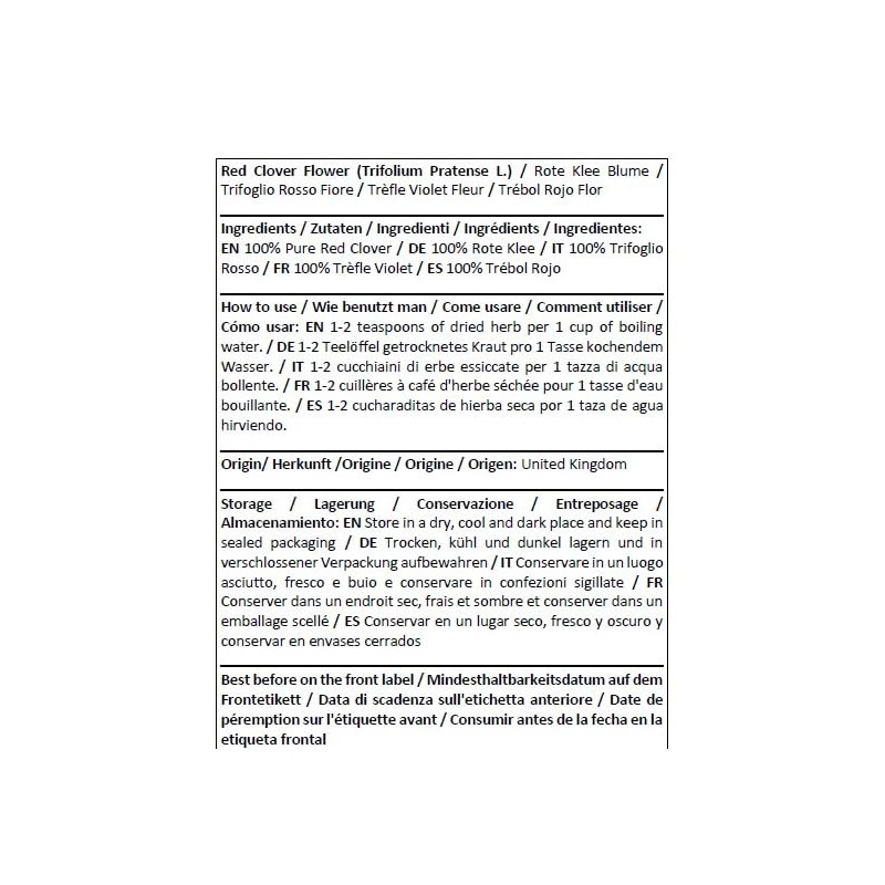 Herba Organica Red Clover Flower - Trifolium Pratense L -