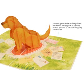 OPOPUP Doggy Express Pop Up Card come with Magic Flying Butterfly- Card for Dog Loving Friends, For Christmas, Birthday, Thank You Card, Mother's Day, Father's Day, All Occasions. 6x8 inch