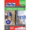 Hefty Shrink-Pak Large Travel Bags - Airtight Storage Bags for