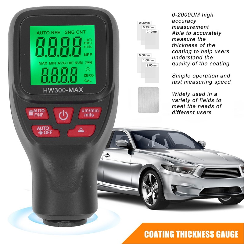 Coating Thickness Tester 0 to 2000UM High Accuracy Efficient Auto