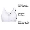 Delimira Women's Front Fastening Bras Non Wired Posture Correcting Back