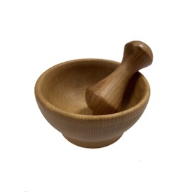 efo Wooden Mortar and Pestle Set - Small Pestle and Mortar Great for Grinding Spices, Herb Food and Garlic – Ergonomically Designed Pestle and Durable Mortar – Size 10.5 x 5.5 cm | 4.13" x 2.516"
