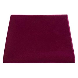 King & Priory Luxury Morrocan Red Velvet Pocket Square, Handkerchief, Dark Pink