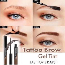 Tinte Para Cejas, Tatuaje, Gel Para Cejas, Color Semipermanente, Gel Para Tatuaje De Cejas, Dura Hasta 3 Días, Impermeable, Gel Para Cejas, Tinte, Maquillaje Natural Para Cejas, Regalo Para Mujeres (01 Marrón oscuro)