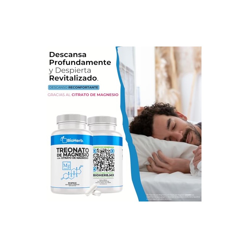 BioHerb® | L-Treonato de Magnesio + Citrato de Magnesio Al