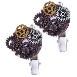 minkissy 70s Retro Gothic Hair Clip Women's Steampunk Gear Barrette Hair Pins Decorative Hair Slide
