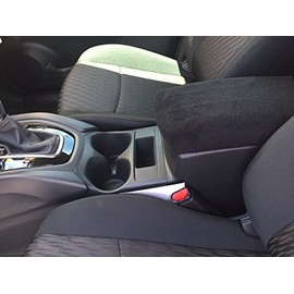 Auto Console Covers- Compatible with The Nisssan Rogue 2007-2014 Center Console Armrest Cover Fleece Fabric - Black