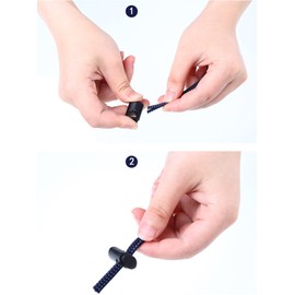 Gejoy 10 Sets Bungee Cord Strap Kit, Include Adjustable Replacement Swimming Goggle Straps with Cord Lock Clamp for Swim Goggles Anti Fog Racing Kids Goggles