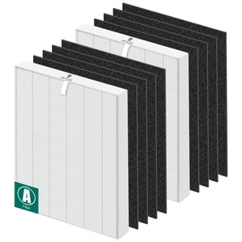 C535 Replacement Filter for Winix, 115115 HEPA Replacement Filter A for Plasmawave Filter 5300, 5500, 5000, 6300, 5300-2, 6300-2,P300,9000,AM90, 2 H13 True HEPA Filter + 8 Activated Carbon Pre-Filters