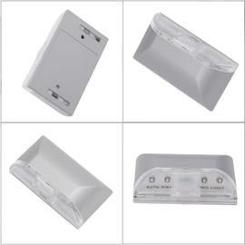 Home Keyhole Light by Battery Operated Auto Sensor Motion Detector Light with 4 LED lamp for Key Hole/Door Lock Kitchen Hallway Stairway (Silver)