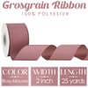 MEEDEE Rosy Mauve Grosgrain Ribbon 2 Inch Grosgrain Hair Ribbon