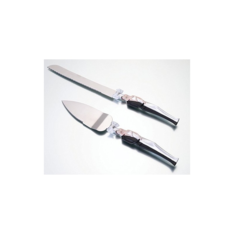 Lillian Rose 14.75-Inch Caucasian Couple Knife and Server Set