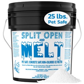 Split Open and Melt Ice Melter for Melting Ice and Snow-Pet Safe Concrete Safe, Non-Chloride Ice Melter Prilled Urea, Melts at 10 Degrees F (25 Pounds)