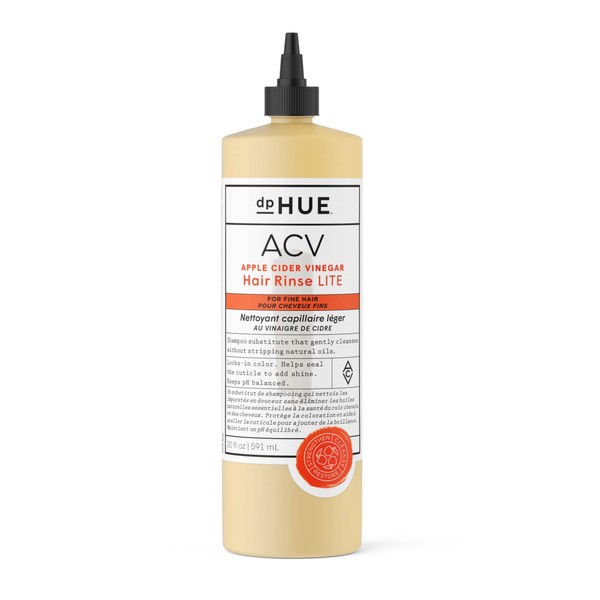 dpHUE Apple Cider Vinegar Hair Rinse Lite, 20 oz - Shampoo Alternative, Hair & Scalp Cleanser - Won’t Weigh Fine Hair Down - Helps Remove Buildup & Protects Natural Hair Oils