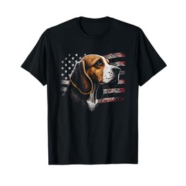 Beagle Dog American Flag T-Shirt