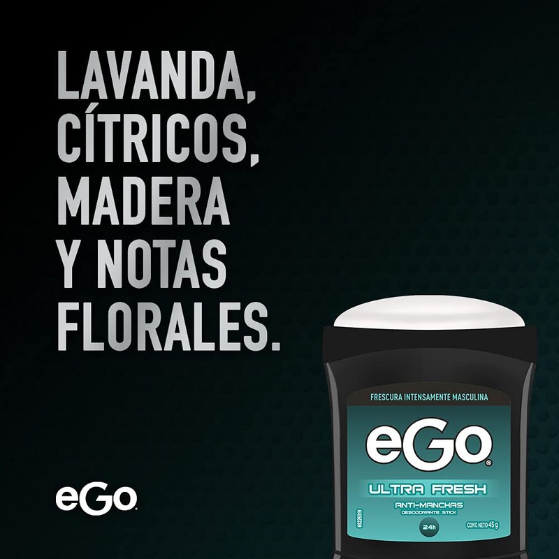 Ego Desodorante para Hombre Ultra Fresh en Barra 45 gr