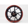 BIKE-label 760000 Wheel Rim Sticker Neon Red/Orange Stripes Black