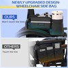 ZHCHG Upgraded Wheelchair Side Bag with Cup Holder, Wheelchair Armrest