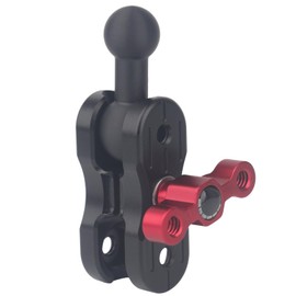 Rigdance Aluminum 20mm Double Socket Arm 2.36" with 17mm Ball Compatible with Bulletpiont Mounting Solutions, 20mm Socket (Female) to 17mm Ball (Male) Adapter