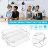 2 Layer Air Fryer Rack - Stainless Steel Grill Dehydrator
